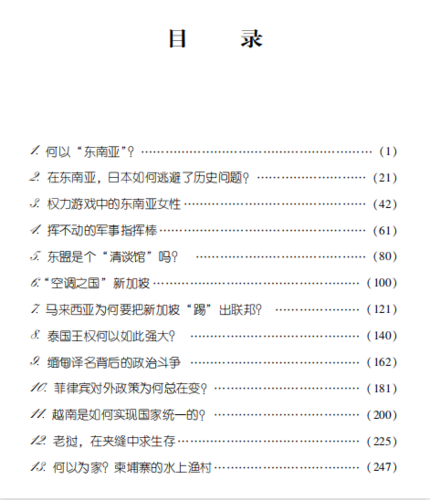 迟到的东南亚-目录 迟到的东南亚-目录
